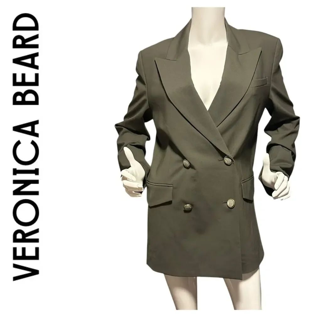 VERONICA BEARD Dickey Jacket Blazer Loden Green oversized New Small - Picture 5 of 10